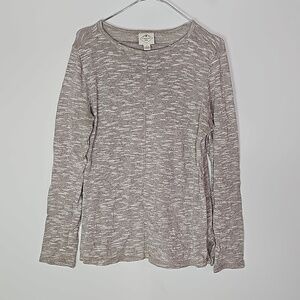 St. John's Bay gray and tan long sleeve shirt 2 pack